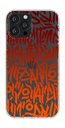  Прозорий силіконовий чохол "Оранжеві ієрогліфи на чорному фоні" для Iphone 7-8