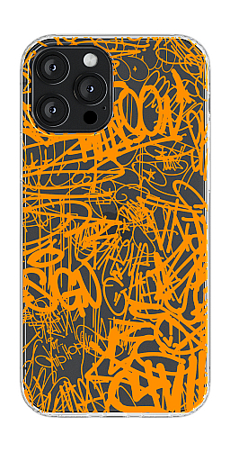  Прозорий силіконовий чохол "Графіті 1 жовті"  для Iphone 12 Pro