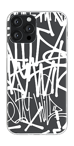  Прозорий силіконовий чохол "Графіті 3 білі" для Iphone 7-8