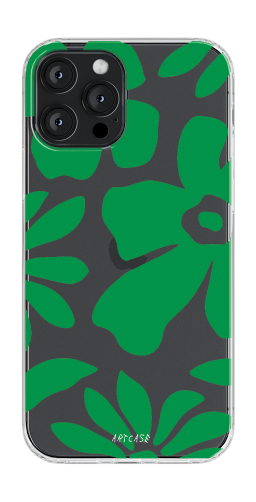  Прозорий силіконовий чохол "Зелені квіти" для Iphone 12 Pro