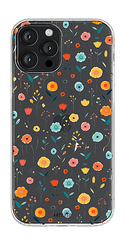  Прозорий силіконовий чохол "Collage of flowers" для Iphone 12 Pro