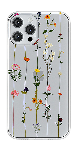  Прозорий силіконовий чохол "Вертикальні квіти" для Iphone 12 Pro