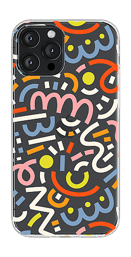  Прозорий силіконовий чохол "Різнокольорові візерунки" для Iphone 7-8