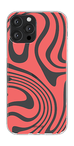  Прозорий силіконовий чохол "Рожевий хаос" для Iphone 12 Pro