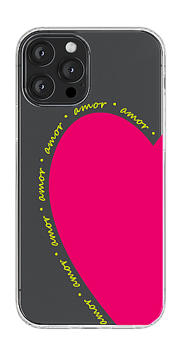  Прозорий силіконовий чохол "Pink amore" для Iphone 12 Pro