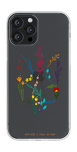 Прозорий силіконовий чохол "Квітковий герб" для Iphone 12 Pro
