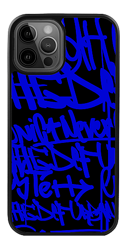  Силіконовий чохол "Графіті 2 сині" для Iphone 12 Pro