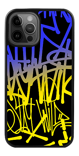  Силіконовий чохол "Графіті 3 синьо-жовті" для Iphone 12 Pro