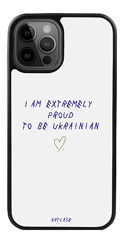  Силіконовий чохол "Proud to be ukrainian (white)" для Iphone 12 Pro