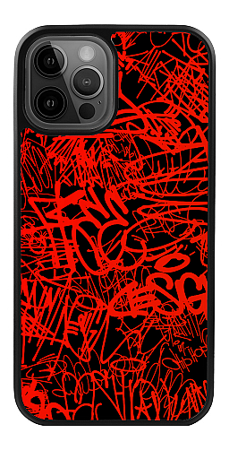  Силіконовий чохол "Червоне графіті на чорному фоні" для Iphone 12 Pro