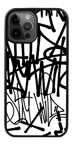  Силіконовий чохол "Графіті 3 чорні" для Iphone 12 Pro