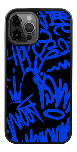  Силіконовий чохол "Графіті 4 сині" для Iphone 12 Pro