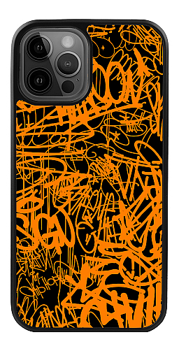  Силіконовий чохол "Графіті 1 оранжеві" для Iphone 12 Pro