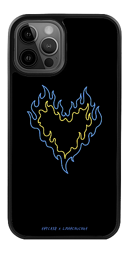  Силіконовий чохол "Жовто-блакитне серце" для Iphone 12 Pro