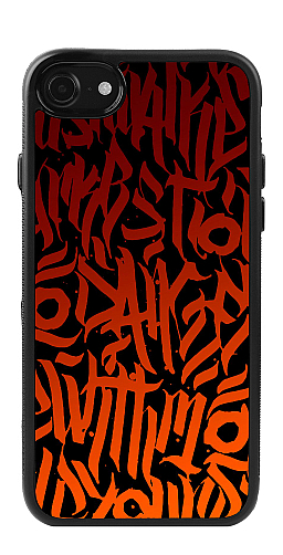  Силіконовий чохол "Оранжеві ієрогліфи на чорному фоні" для Iphone 7-8