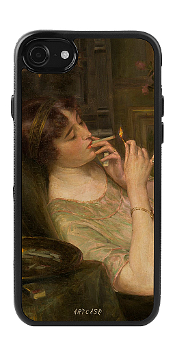  Силіконовий чохол "Дівчина з сигаретою" для Iphone 7-8
