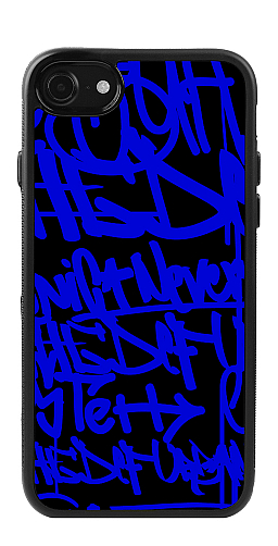  Силіконовий чохол "Графіті 2 сині" для Iphone 7-8