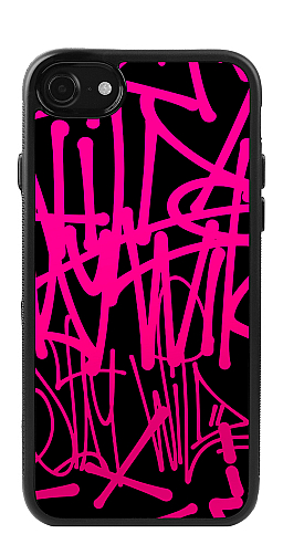  Силіконовий чохол "Графіті 3 рожеві" для Iphone 7-8