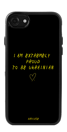  Силіконовий чохол "Proud to be ukrainian (black)" для Iphone 7-8