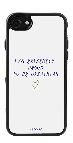  Силіконовий чохол "Proud to be ukrainian (white)" для Iphone 7-8