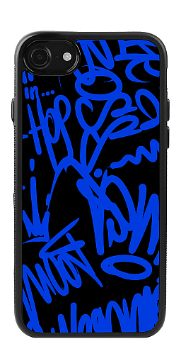  Силіконовий чохол "Графіті 4 сині" для Iphone 7-8