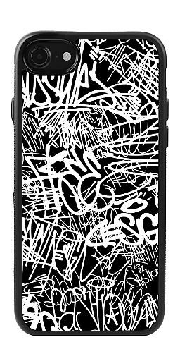  Силіконовий чохол "Біле графіті на чорному фоні" для Iphone 7-8