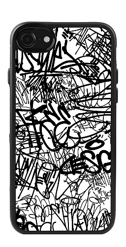  Силіконовий чохол "Чорне графіті на білому фоні" для Iphone 7-8
