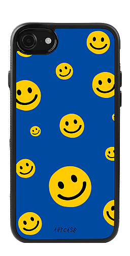  Силіконовий чохол "Жовті смайлики на синьому фоні" для Iphone 7-8
