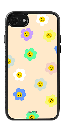  Силіконовий чохол "Ромашки зі смайликами" для Iphone 7-8
