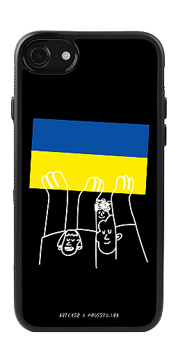  Силіконовий чохол "Чоловічки з  прапором" для Iphone 7-8