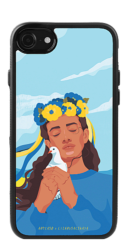  Силіконовий чохол "Дівчина з голубом" для Iphone 7-8