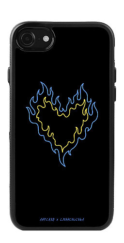  Силіконовий чохол "Жовто-блакитне серце" для Iphone 7-8